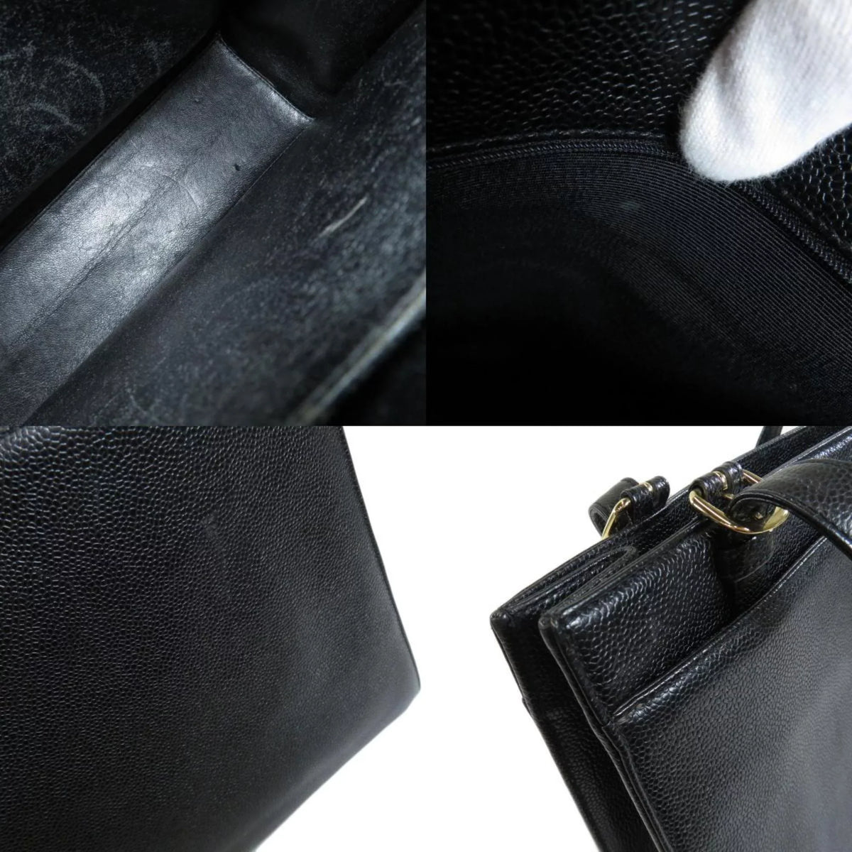 (Good) COCO Handbag MARK CHANEL Caviar Skin Pre-Owned