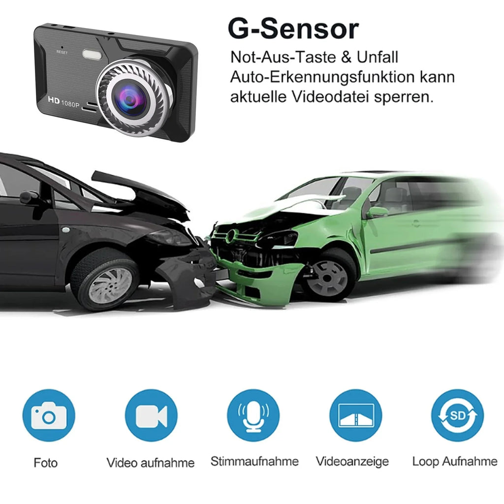 Sale!!! and Loop Infrared Dual Car Dash Camera Monitor Dashcam, 2 Two IR Cam Inside1080P Night Rear G-Sensor Camera Front Parking Way for Cars Recording Dash Vision, Hot Vision Night with Channel