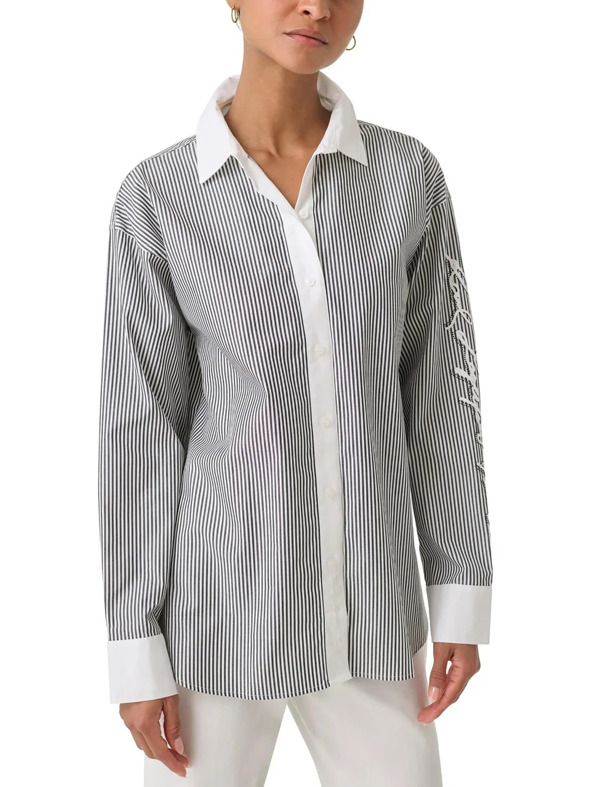 Top Cotton Button-Down Karl Paris Lagerfeld d