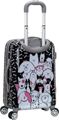 Vision Carry-On - PUPPY/ Rockland 20" Luggage Box Hardside MULTICOLOR Wheel Open Spinner