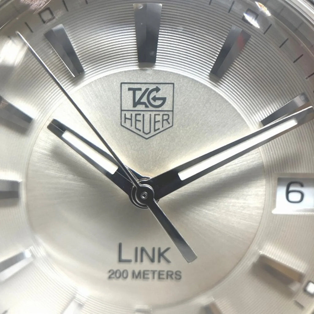 Silver Link Pre-Owned Date Heuer Tag Quartz Men's WJ1111 (Good) Dial Watch