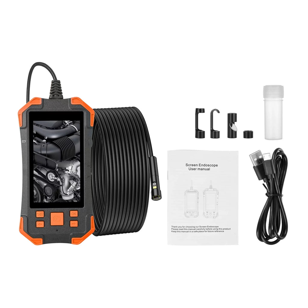 Slot Inspection 1080P Dual Camera Probe/ LED IPS IP67 Lens Semi-rigid Industrial Cable/ Screen line Card with Inch Liquidproof for 4.3 7.9mm with Borescope TF Automobile Light/ Inspecti