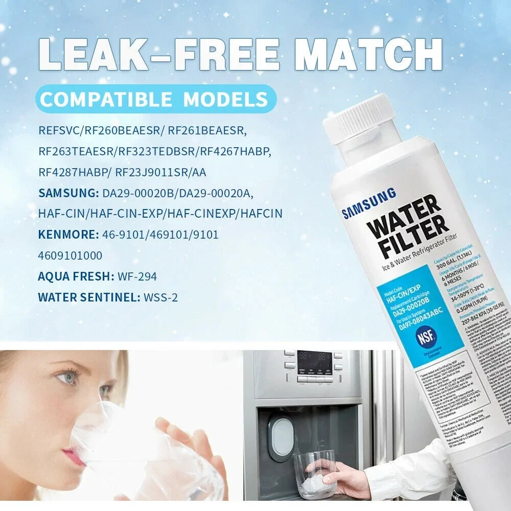 Liquid DA29-00020B Filter with HAF-CIN/EXP Refrigerator Compatible