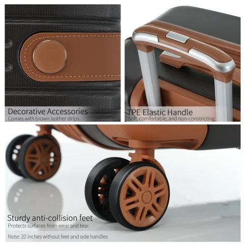 Travel with Piece TSA for Women Luggage Packing 4 Men Hard ABS Luggage Wheels Expandable Set Cubes, Set, 4 Shell Spinner Suitcase Lightweight Lock,