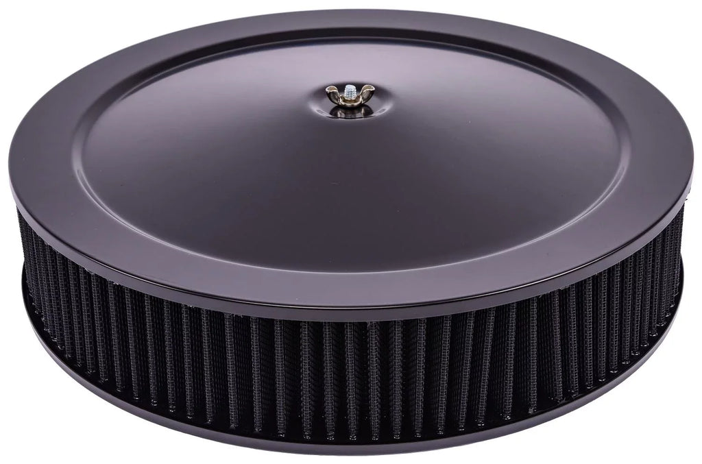 in. H x in. D JEGS 500064 Filter Assembly Powder Coated Air 14 Cleaner Black F 3