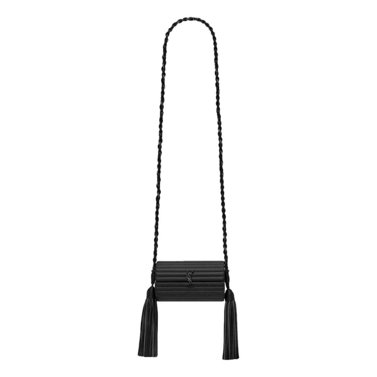 Black Laurent Saint Plexiglass Opium Minaudiere Bag 5173900 Box