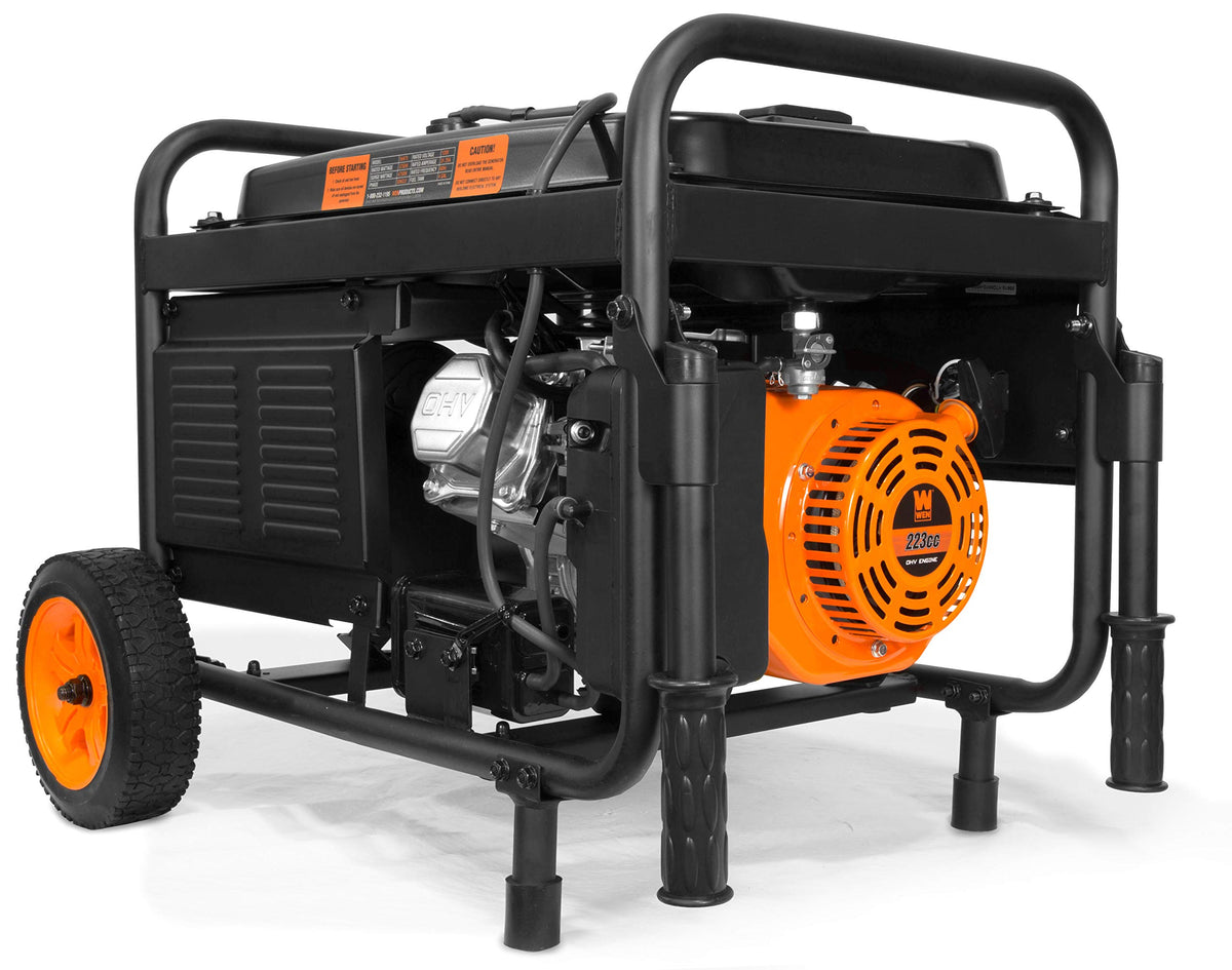 WEN 5600-Watt Portable Generator, Electric Start, 224cc, Transfer-Switch and RV-Ready with CO Shutdown Sensor (GN5602X)