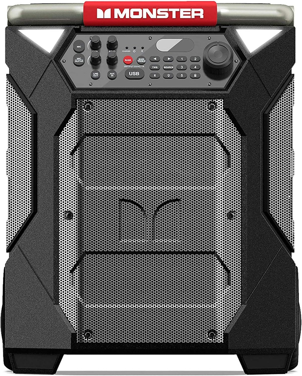 Monster Rockin' Roller 270 Portable Indoor/Outdoor Wireless Speaker, 200 Watts, Up to 100 Hours Playtime, IPX4 Water Resistant, Qi Charger, Connect