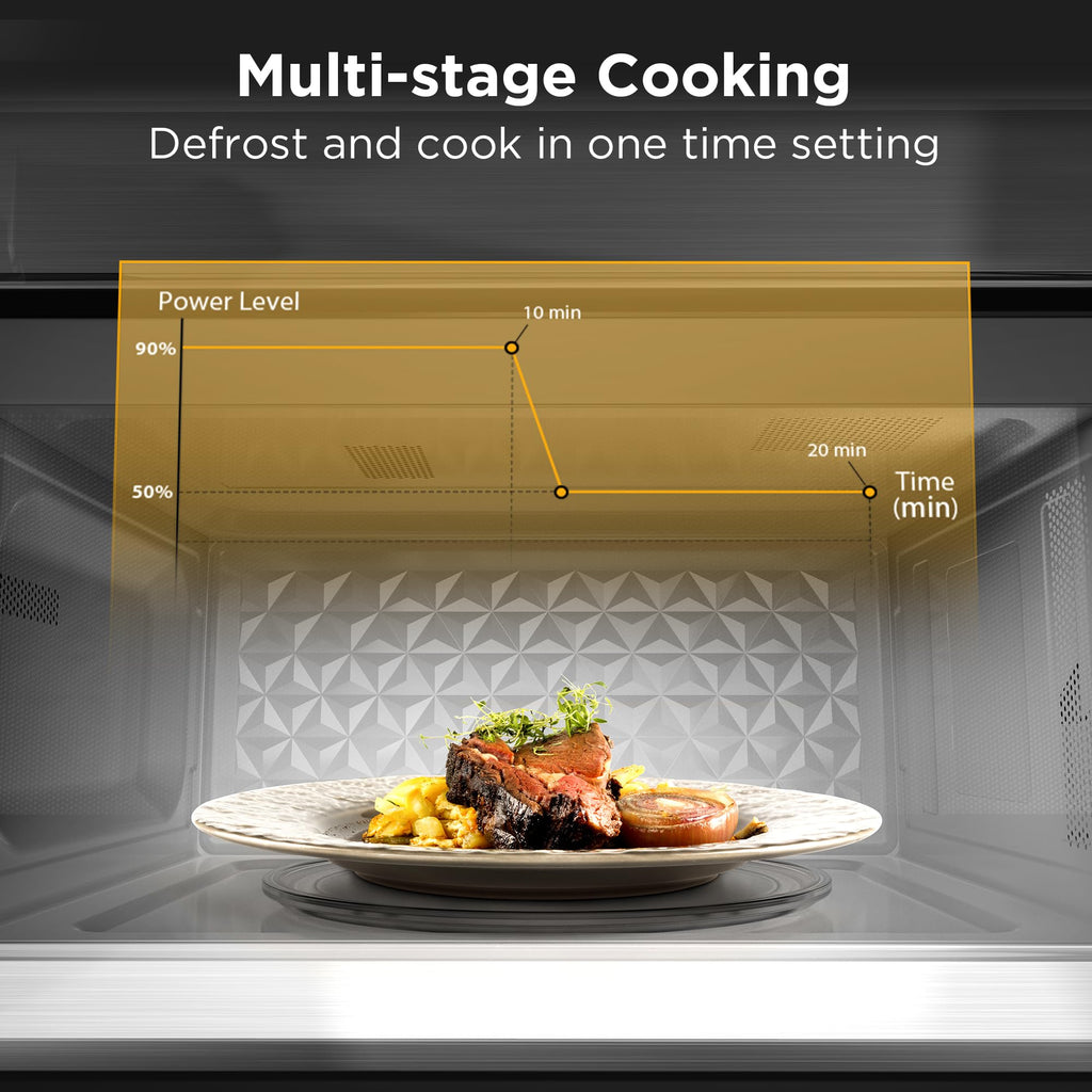 BLACK+DECKER EM044KB19 Over The Range Microwave Oven with One Touch, 1000 Watts, 400 CFM and Auto Cooking, OTR 1.9 Cu.ft