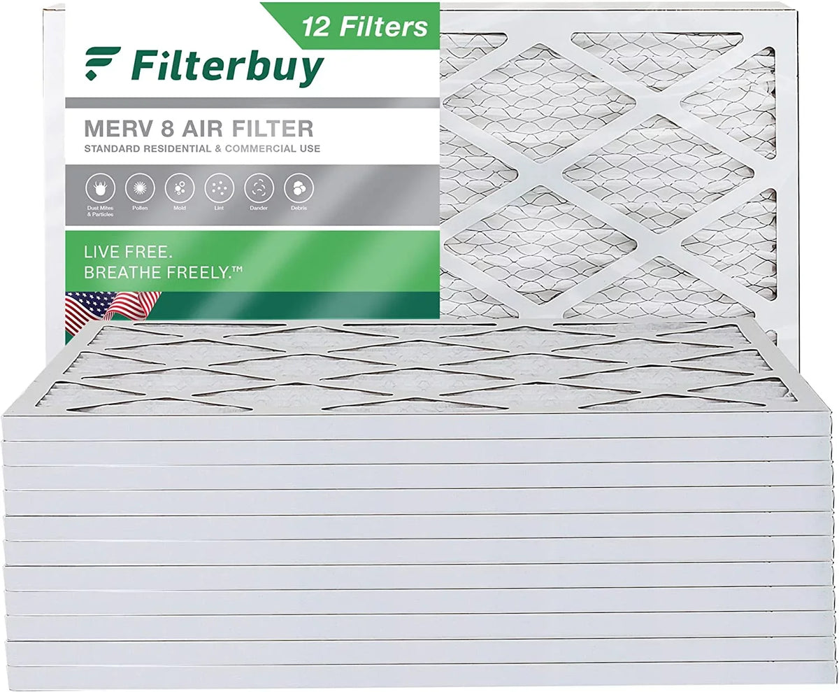 Air Filterbuy (12-Pack) HVAC Furnace 8 MERV 20x36x1 AC Filters Pleated