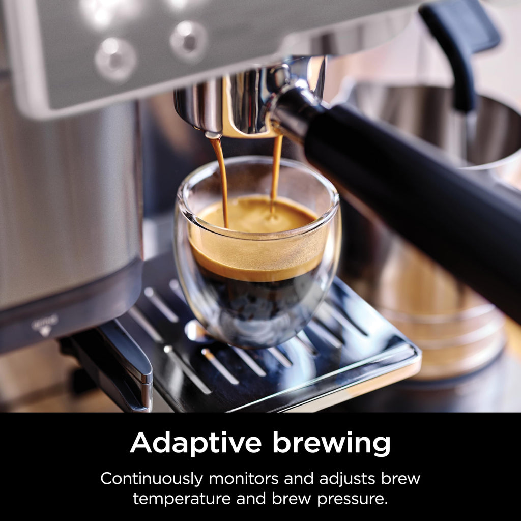 Ninja Luxe Caf 3-in-1 Espresso, Drip Coffee and Cold Brew Machine | Intergrated Coffee Grinder, Milk Frother, Assisted Tamper & Built-In Espresso