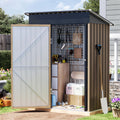 10x10 FT Outdoor Metal Storage Shed, Double Swing Doors, 2 Clear Windows,Tool Shed for Garden, Patio, Backyard Nightblue