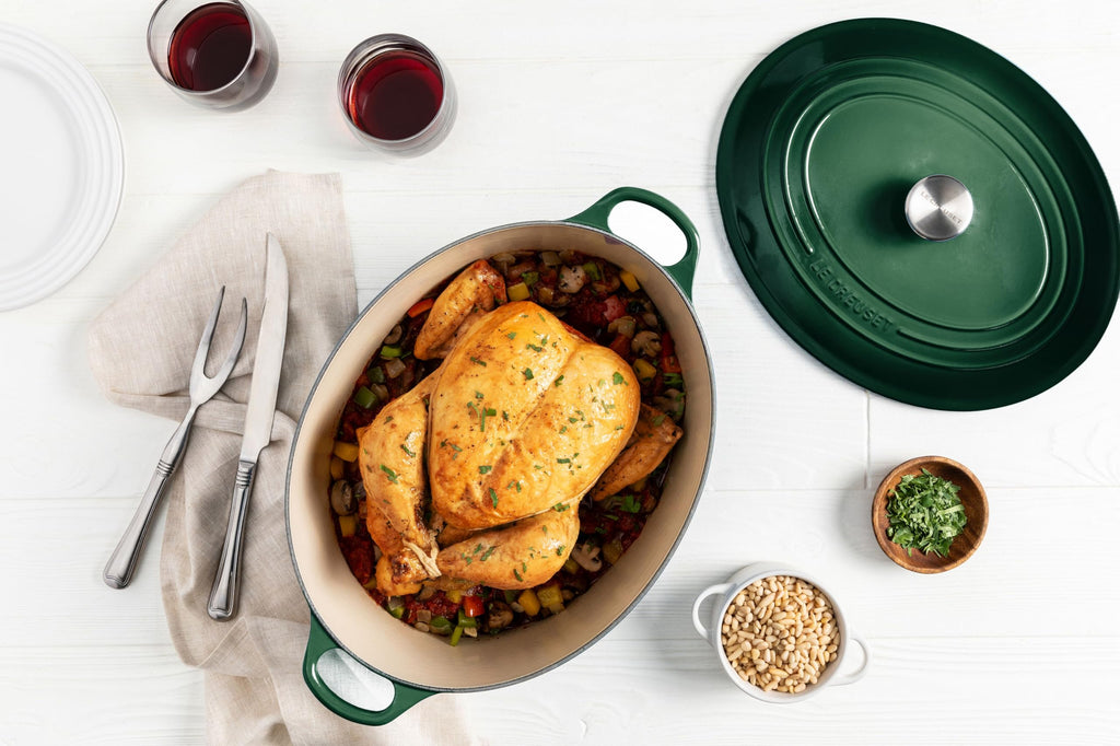 Le Creuset Enameled Cast Iron Signature Oval Dutch Oven, 8 qt., Cerise