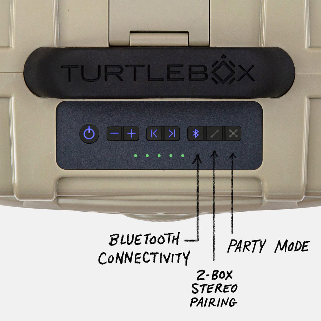 Turtlebox Original Gen 3: Portable Outdoor Bluetooth Speaker C Ultra-Loud (120dB), Waterproof (IP67), Rugged, Impact-Resistant, 3-Day Battery | Party