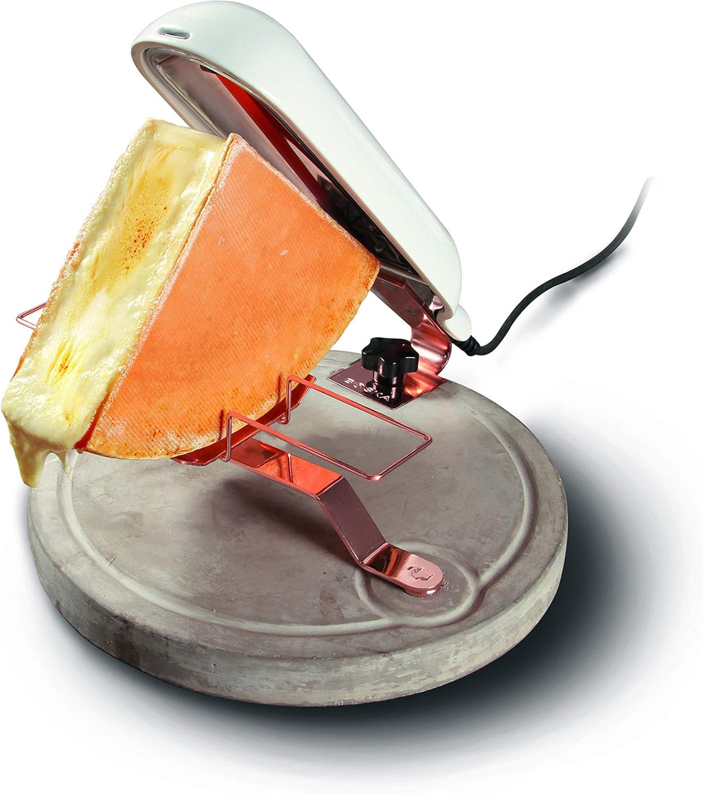 Quattro Concrete Raclette Quarter Wheel - Cheese Melter Stainless Steel Commercial Electric Machine for Nacho Cheese Wheel - Multi-Function