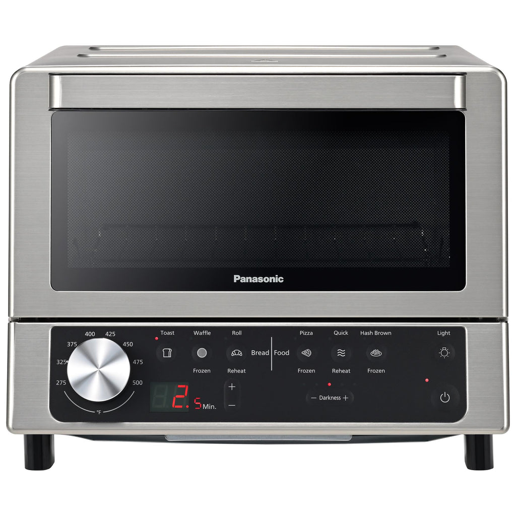 Panasonic FlashXpress Toaster Oven Countertop, 4-Slice Compact Size with Double Infrared Heating, 6 Auto Cook Options and Precise Temperature Control