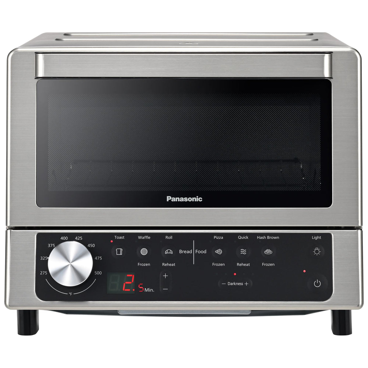 Panasonic FlashXpress Toaster Oven Countertop, 4-Slice Compact Size with Double Infrared Heating, 6 Auto Cook Options and Precise Temperature Control