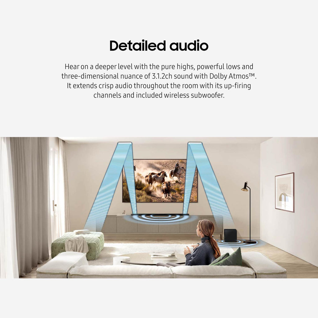 SAMSUNG S60D 5.0ch Soundbar w/Wireless Dolby Atmos Audio, All-in-One Design, Q-Symphony, SpaceFit Sound Pro, Adaptive Sound, Game Mode Pro with Alexa