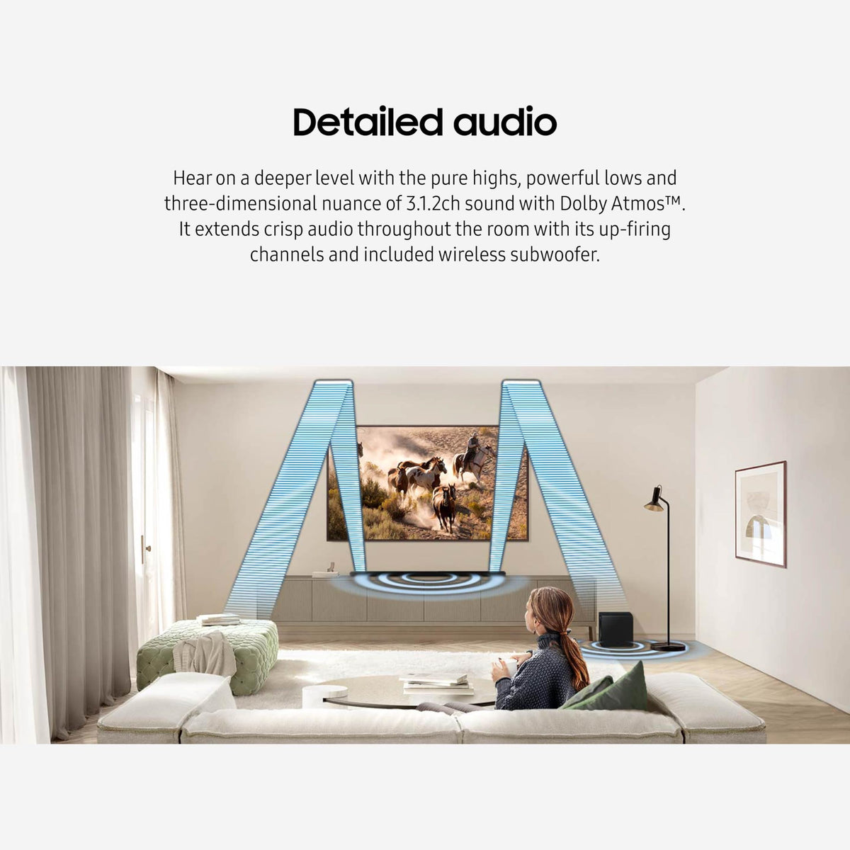 SAMSUNG S60D 5.0ch Soundbar w/Wireless Dolby Atmos Audio, All-in-One Design, Q-Symphony, SpaceFit Sound Pro, Adaptive Sound, Game Mode Pro with Alexa