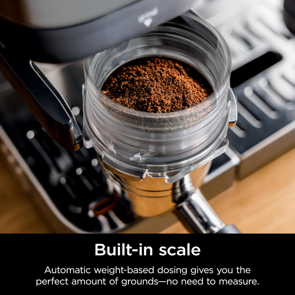 Ninja Luxe Caf 3-in-1 Espresso, Drip Coffee and Cold Brew Machine | Intergrated Coffee Grinder, Milk Frother, Assisted Tamper & Built-In Espresso