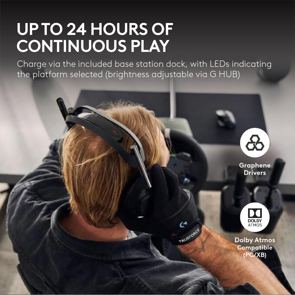 Logitech G Astro A50 X Multi-Platform Wireless Gaming Headset + Base Station for PS5/Xbox/PC: PLAYSYNC Video & Audio Switcher, HDMI 2.1 4K 120Hz VRR