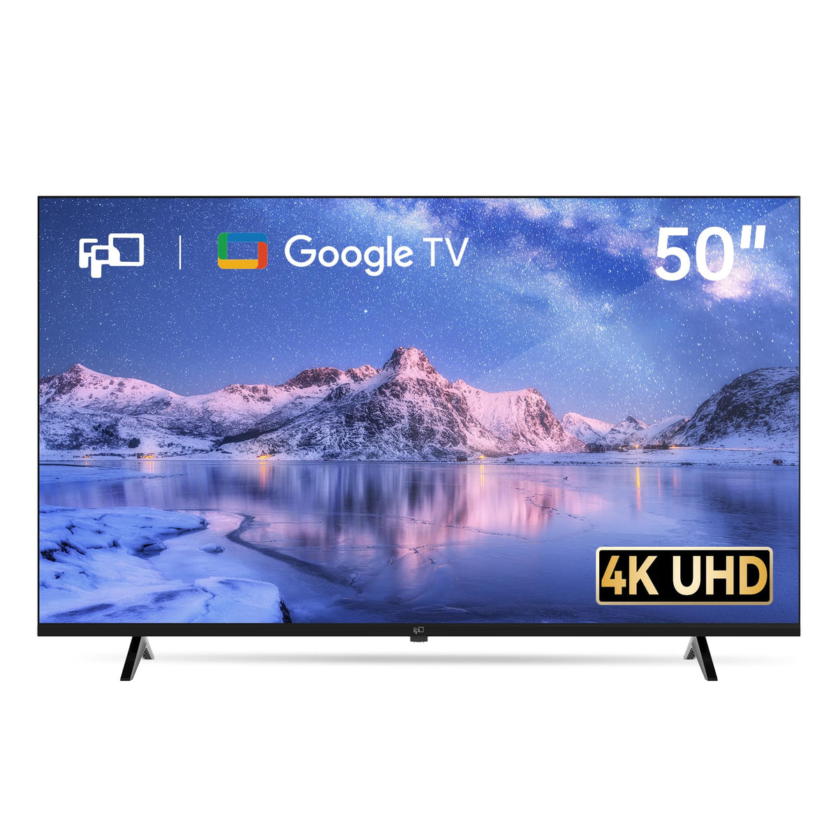 FPD 50 Inch Smart TV, 4K LED Google TV with Google Play Built-in Google Cast, HDR 10, MEMC, Voice Remote, Dolby Audio, UHD Stream Live Television