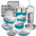 Gotham Steel 20 Piece Pots and Pans Set Nonstick Cookware Set, Pot and Pan Set, Kitchen Cookware Sets, Ceramic Cookware Set, Ceramic Pots and Pans