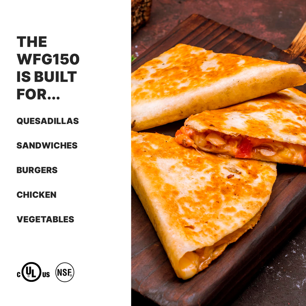 Waring Commercial WFG150 Tostato Perfetto® Compact Flat Toasting Grill, 120V, 1800W, 5-15 Phase Plug
