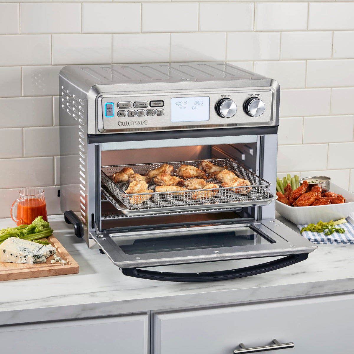 Cuisinart Air Fryer Toaster Oven, Digital Display, 1800 Watt Air Fryer Toaster Oven Combo with Adjustable Temperature and Controls, Stainless Steel