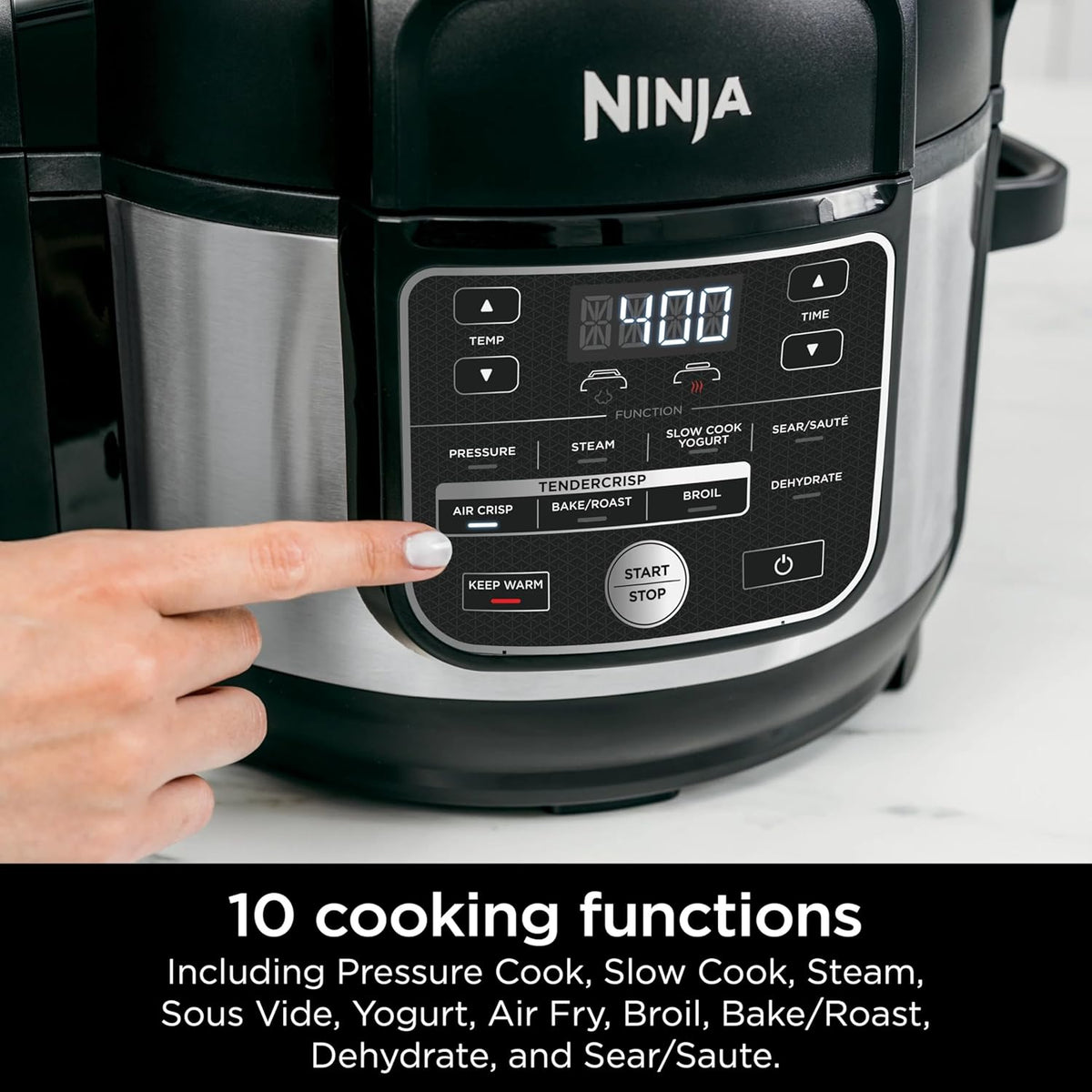 Ninja Foodi 10-in-1 Pressure Cooker & Air Fryer with TenderCrisp Technology, 6.5-Quart Multicooker