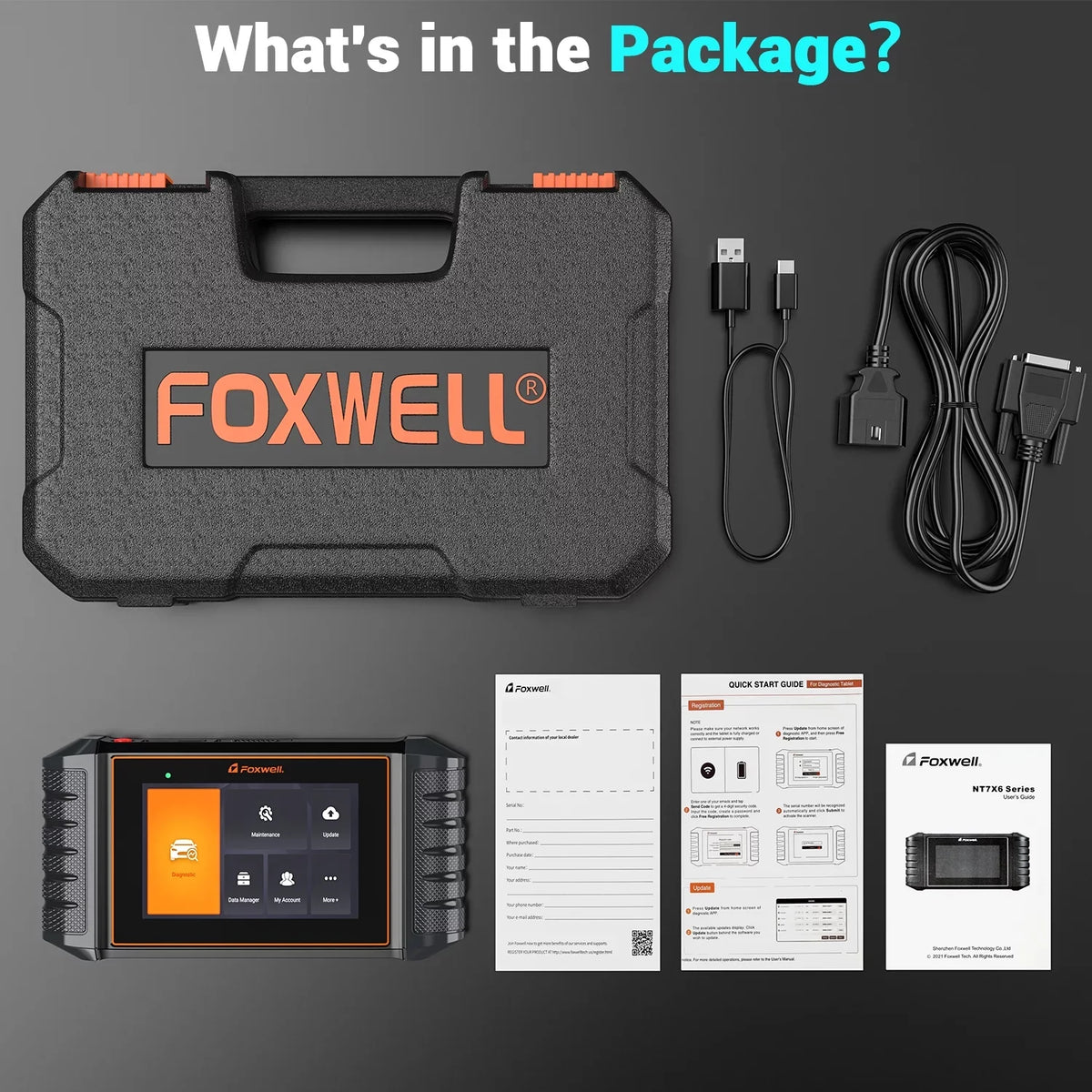 OBD2 Newest Airbag Scanner Injector ABS SAS TPS 9 System BMS Maintenance Reader OIL EPB Four ABS Tool NT716 Automotive Transmission Car Scanner Reset Version Diagnostic Engine TPMS FOXWELL DPF Code