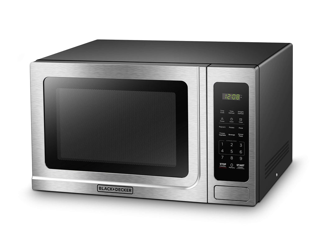 BLACK+DECKER EM044KB19 Over The Range Microwave Oven with One Touch, 1000 Watts, 400 CFM and Auto Cooking, OTR 1.9 Cu.ft