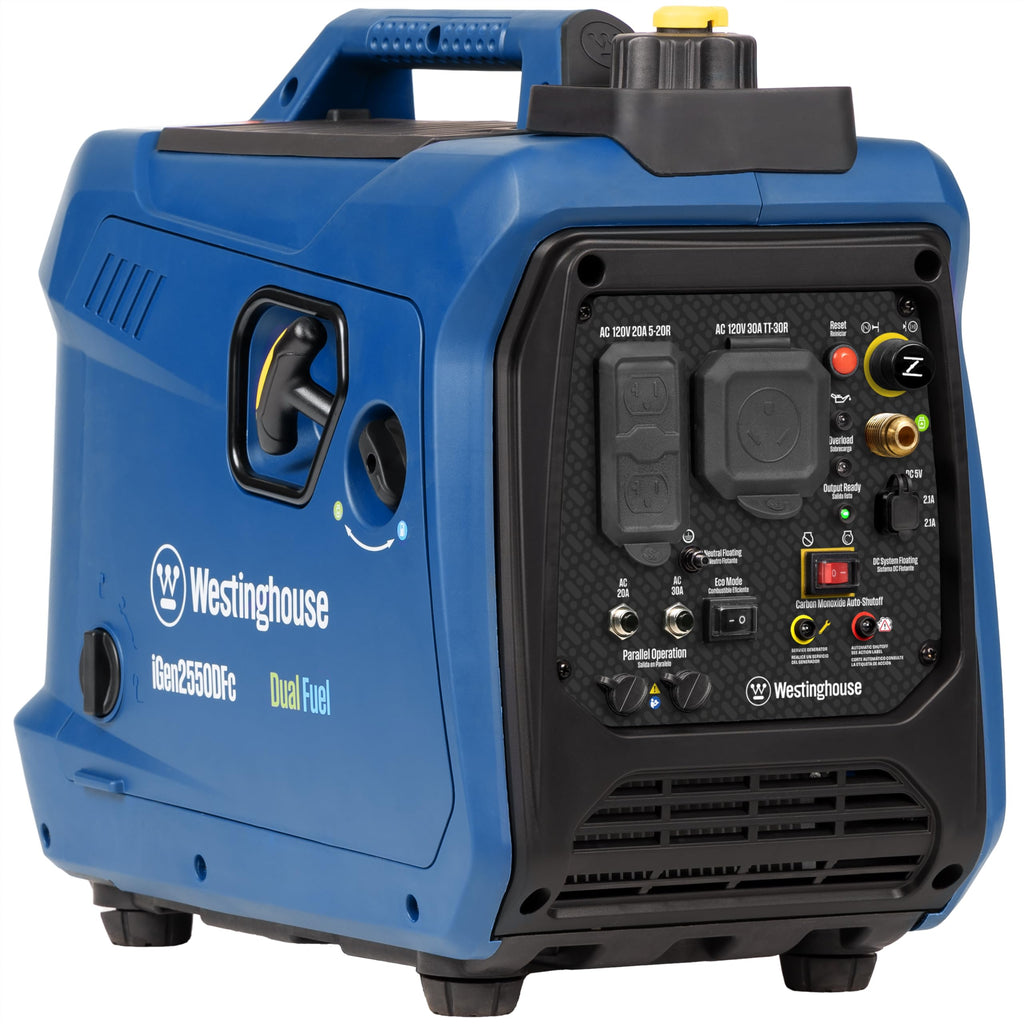 Westinghouse 2550 Peak Watt Super Quiet & Lightweight Portable Inverter Generator, RV Ready 30A Outlet, Gas Powered, Parallel Capable, Long Run Time