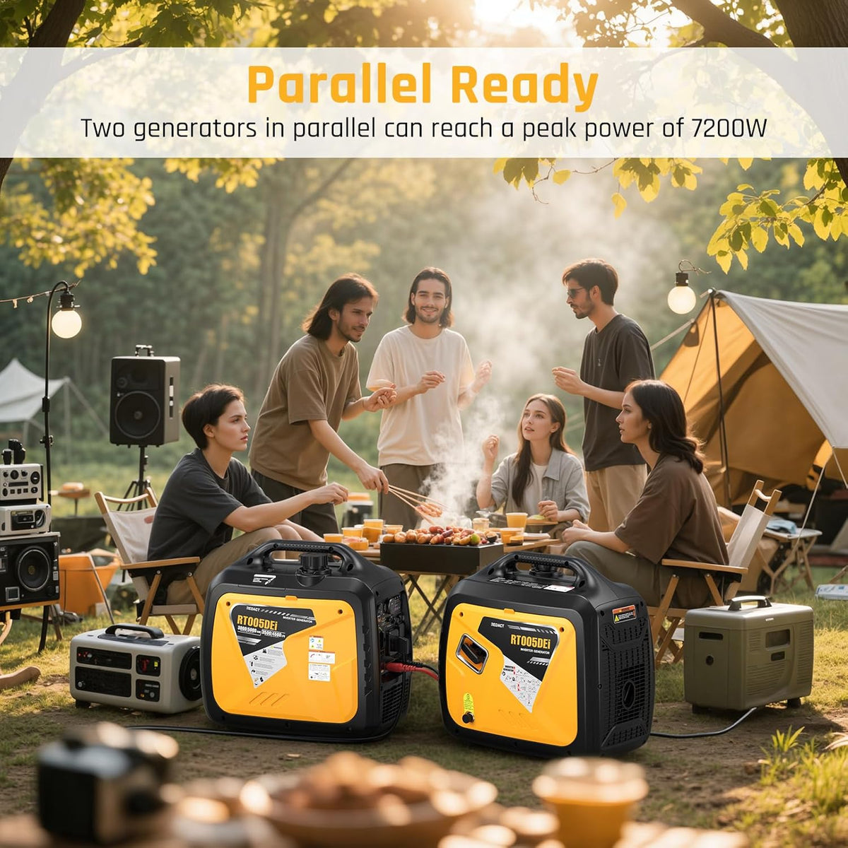 5000 Watts Portable Dual Fuel Inverter GeneratorC Small Gasoline LPG Powered for Home Backup, Camping, RV, Tailgating with CO Protection, Eco Mode