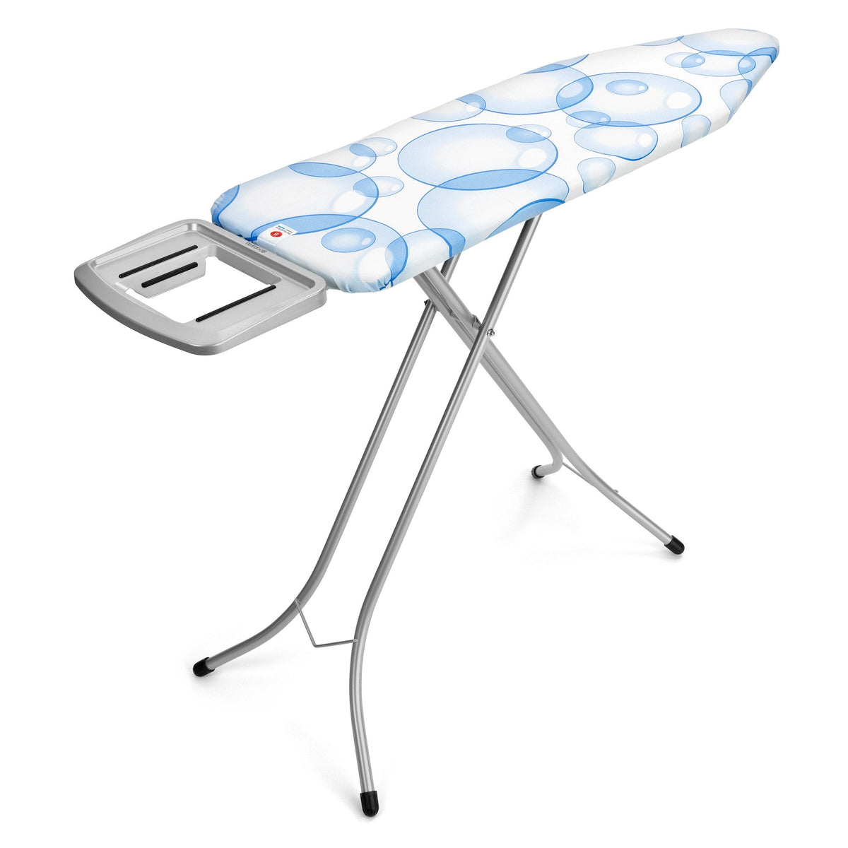 Brabantia Size C Ironing Board (49 x 18in) 7 Height Options, Adjustable Steam Iron Rest Holder & Linen Rack (Ecru) Non-Slip Feet, Anti-Collapse Child