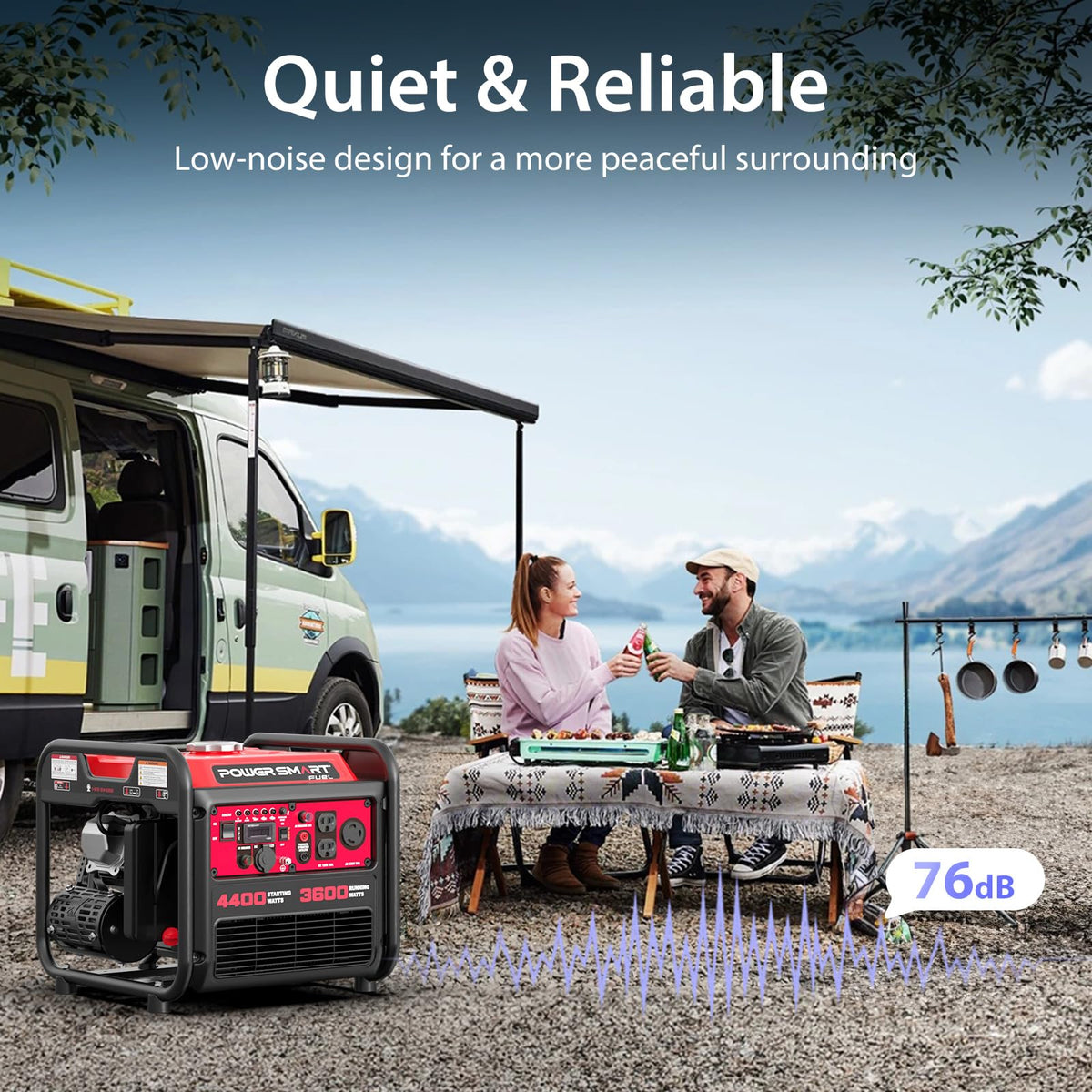 2500-Watt Portable Inverter Generator with Quiet Technology