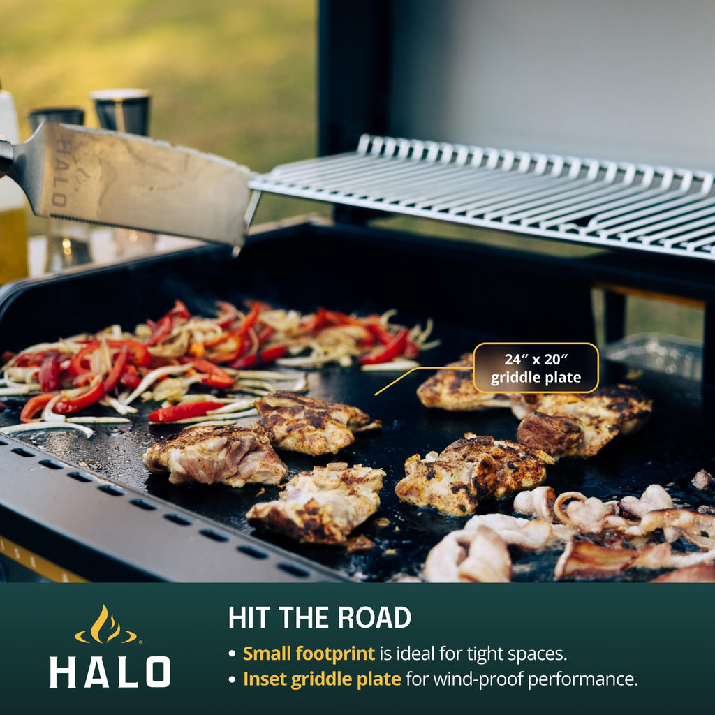 HALO Elite4B Outdoor Griddle | 4 Burner, 8 Cooking Zones | 720 sq. in. (36 x 20) Wind-Proof Cooking Surface | Propane Gas Grill | HZ-1001-XNA
