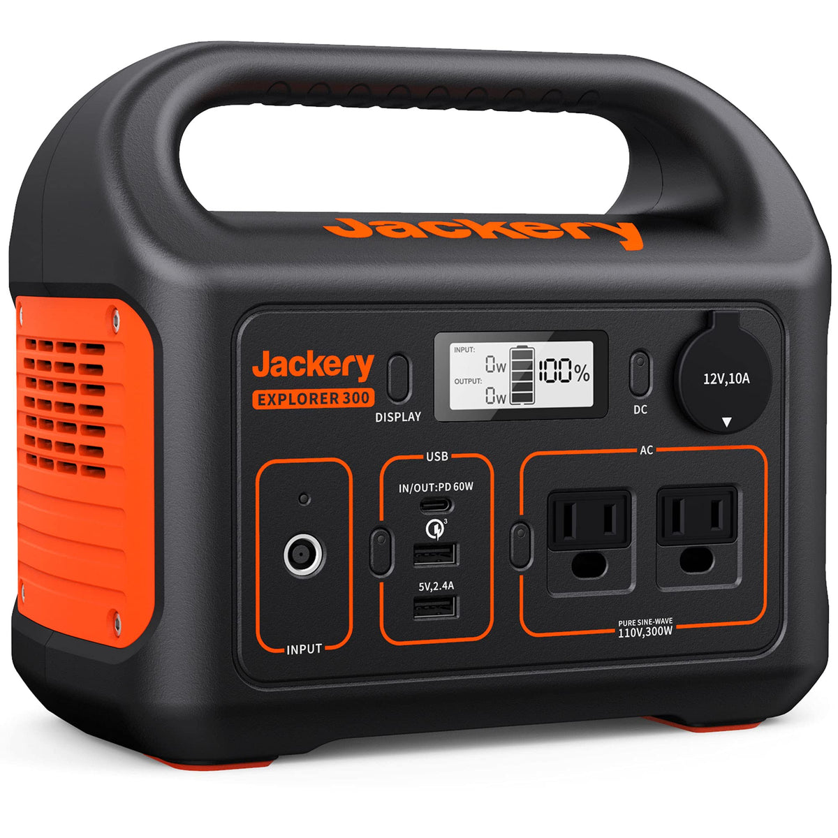 Jackery Portable Power Station Explorer 300, 293Wh Backup Lithium Battery, Solar Generator for Outdoors Camping Travel Hunting Blackout (Solar Panel
