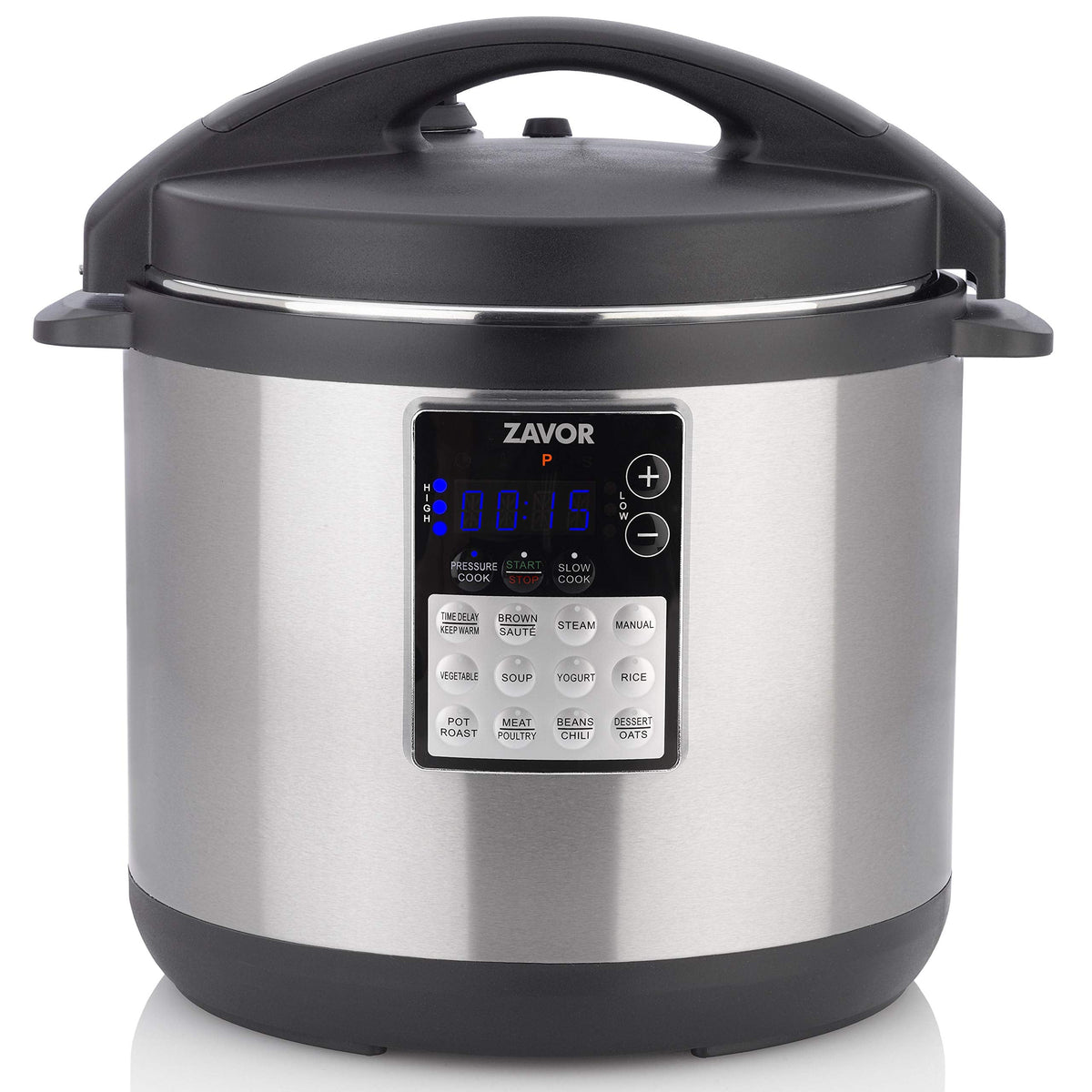 Zavor LUX LCD 6 Quart Multi-cooker with America's Test Kitchen Multicooker Perfection Cookbook, Stainless Steel