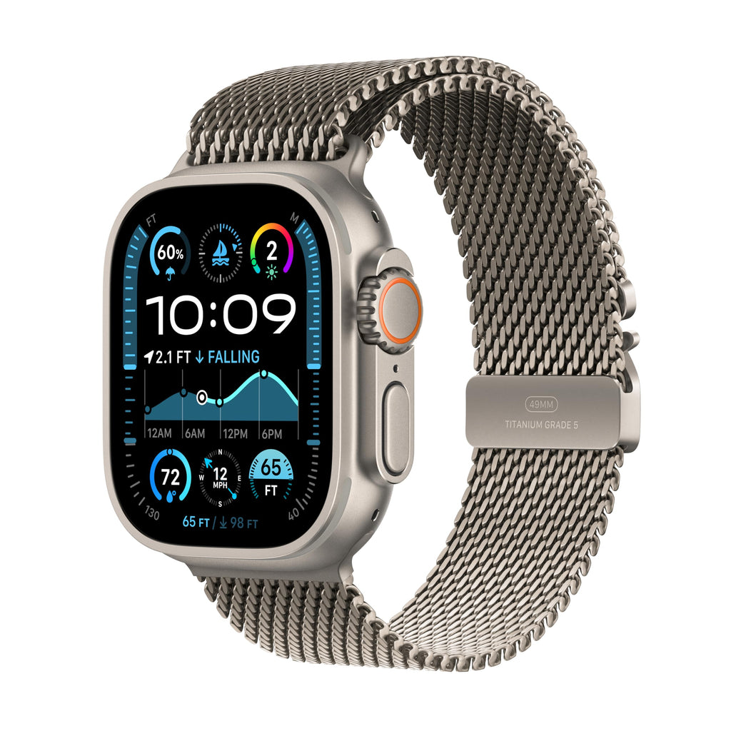 Apple Watch Ultra 2 (GPS + Cellular, 49MM) - Black Titanium Case with Black Ocean Band (Renewed Premium)