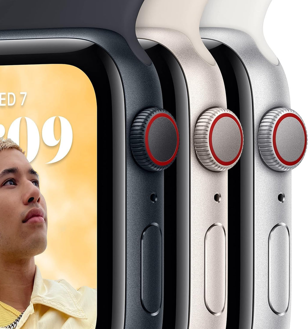 Apple Watch Series 10 [GPS + Cellular, 42mm] - Jet Black Aluminum Case with Black Sport Band, S/M (Renewed)