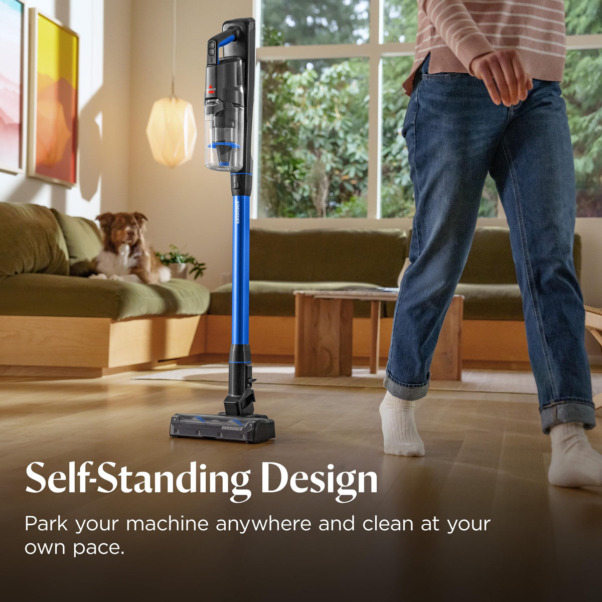 Bissell PowerClean FurGuard 280W Self-Standing Cordless Vacuum w/Self-Cleaning Brush Roll, Strong Suction, Removeable Battery, Wall Mount, Upholstery