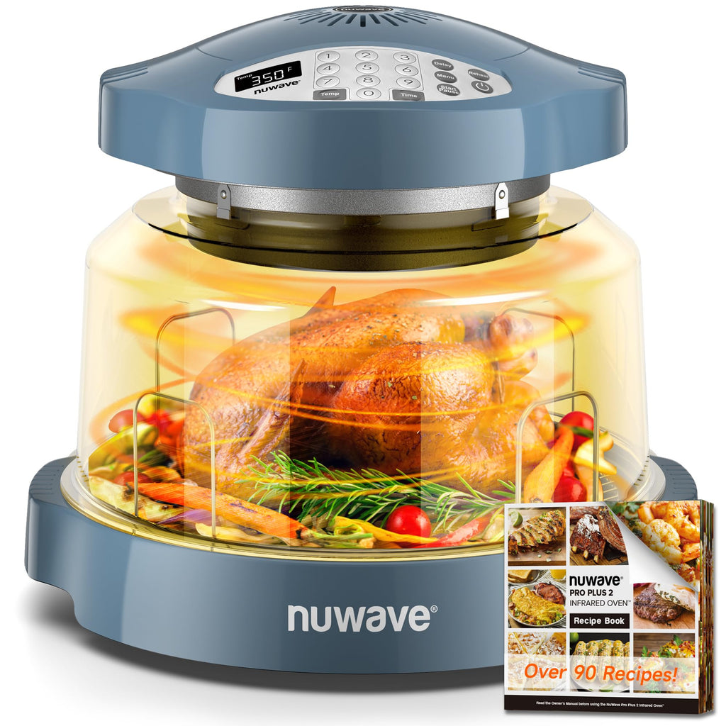 Nuwave Oven Pro Plus Air Fryer, Infra-Red Countertop, 2025 Advanced Convection, No Defrosting or Preheating, Cook Fresh or Frozen, Durable Power Dome