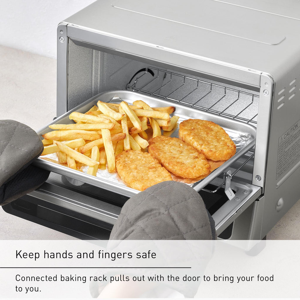 Panasonic FlashXpress Toaster Oven Countertop, 4-Slice Compact Size with Double Infrared Heating, 6 Auto Cook Options and Precise Temperature Control