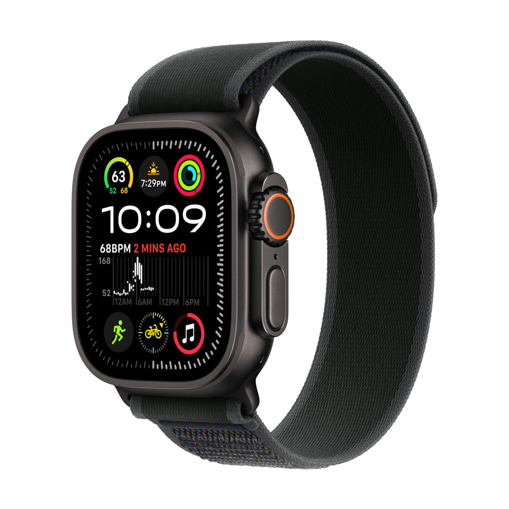 Apple Watch Ultra 2 (GPS + Cellular, 49MM) - Black Titanium Case with Black Ocean Band (Renewed Premium)