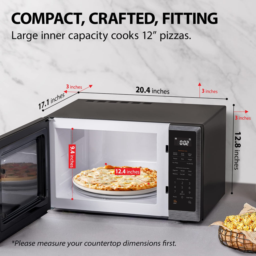 TOSHIBA ML4-EM22PAIT(SS) Countertop Microwave Oven with Sensor Cook, 6 Auto Menus, Origin Inverter, Child Lock, 2.2 Cu Ft for Large Family, 16.5 Inch