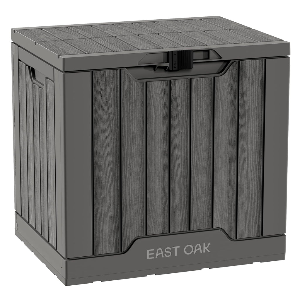 EAST OAK Outdoor Storage Box, 180 Gallon Deck Box, Large Resin Storage Bin for Patio Cushions, Gardening Tools, Lockable, Waterproof and UV Resistant