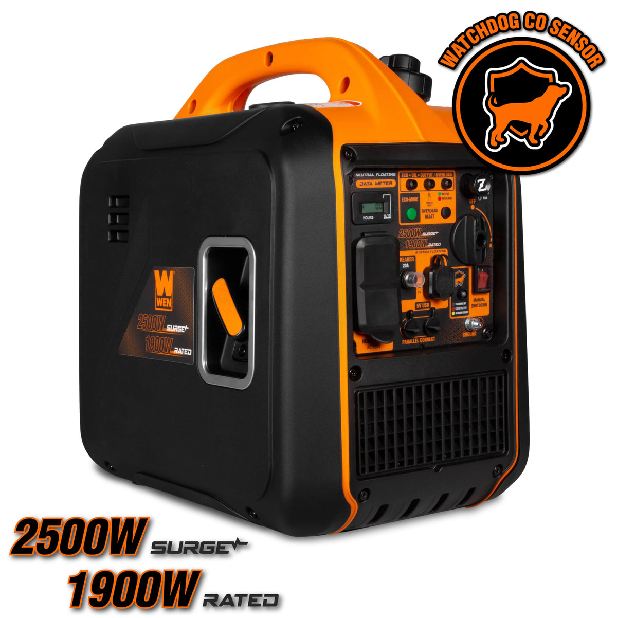 WEN 2500-Watt Inverter Generator, Quiet, Portable, and Lightweight with Fuel Shut Off (56250i)