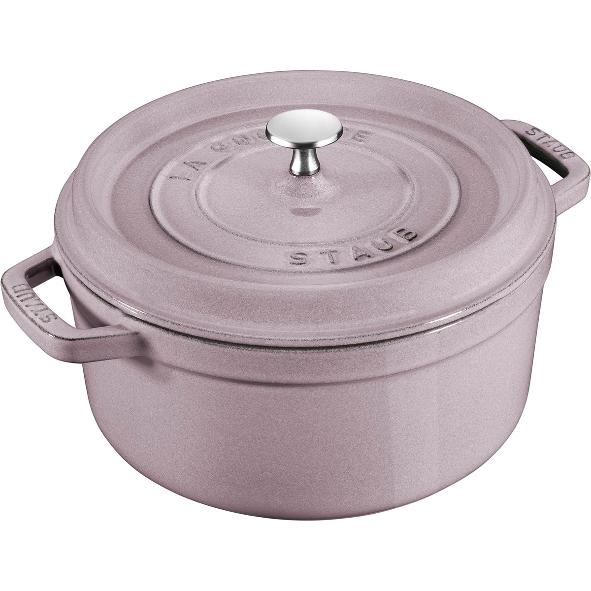 Staub Cast Iron 7-qt Round Cocotte - White Truffle, Made in France