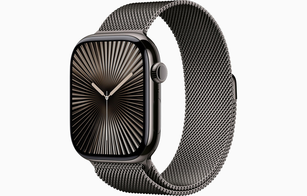 Apple Watch Series 10 [GPS + Cellular, 42mm] - Jet Black Aluminum Case with Black Sport Band, S/M (Renewed)